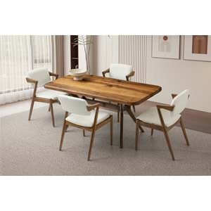 M-1196 DOĞAL AHŞAP MASA 160X90